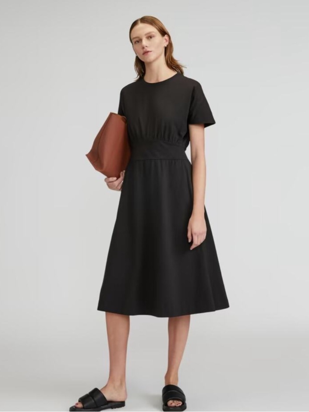NWT Everlane The Organic Cotton Waisted Dress S